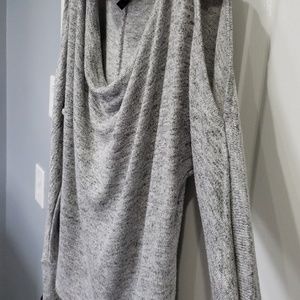 white house black market cold shoulder sweater